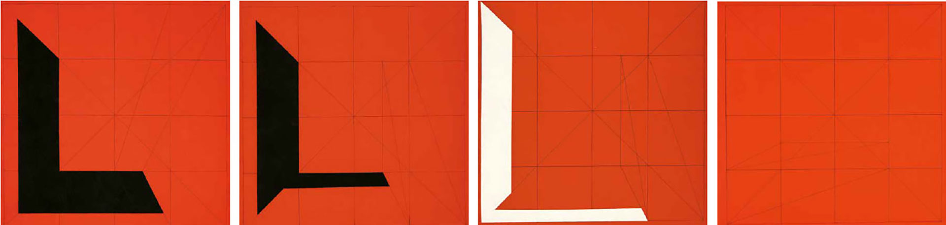 Halász Károly (1946-2016) Part – Whole - Folded, (4 pieces), 1978