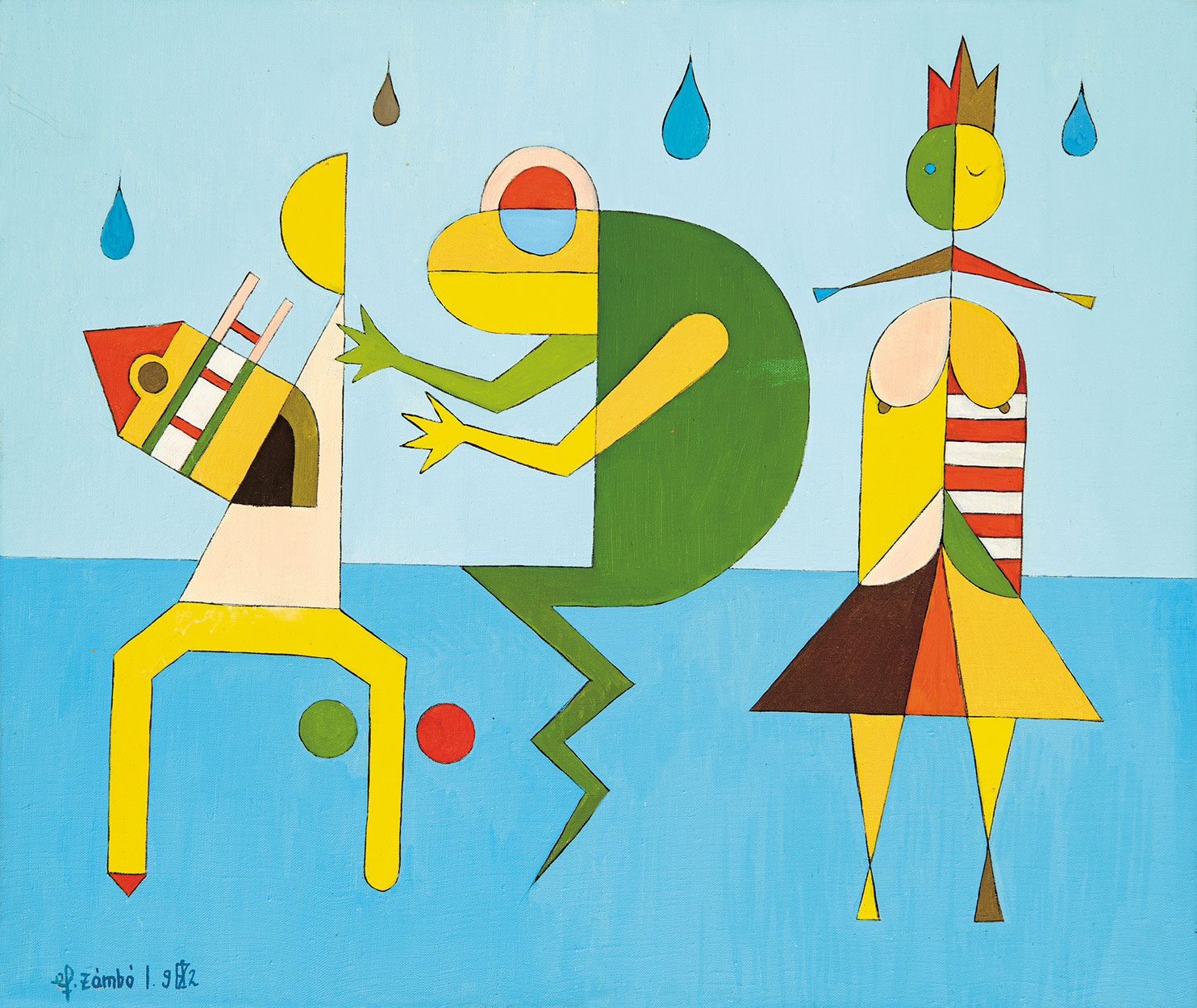Ef. Zámbó István (1950-) The frog is confused because he doesn't know whether to turn back into a King or a Queen, 1992